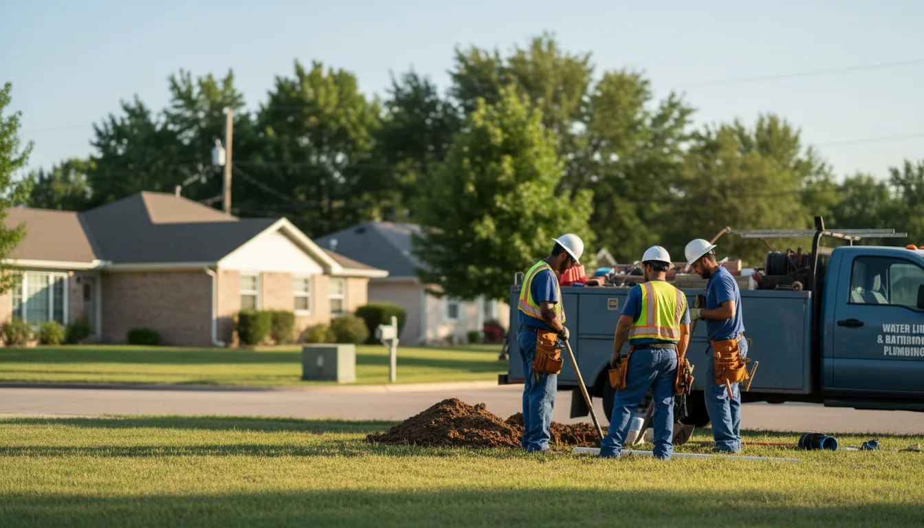 Residential water line and bathroom plumbing service in Avon Lake, OH